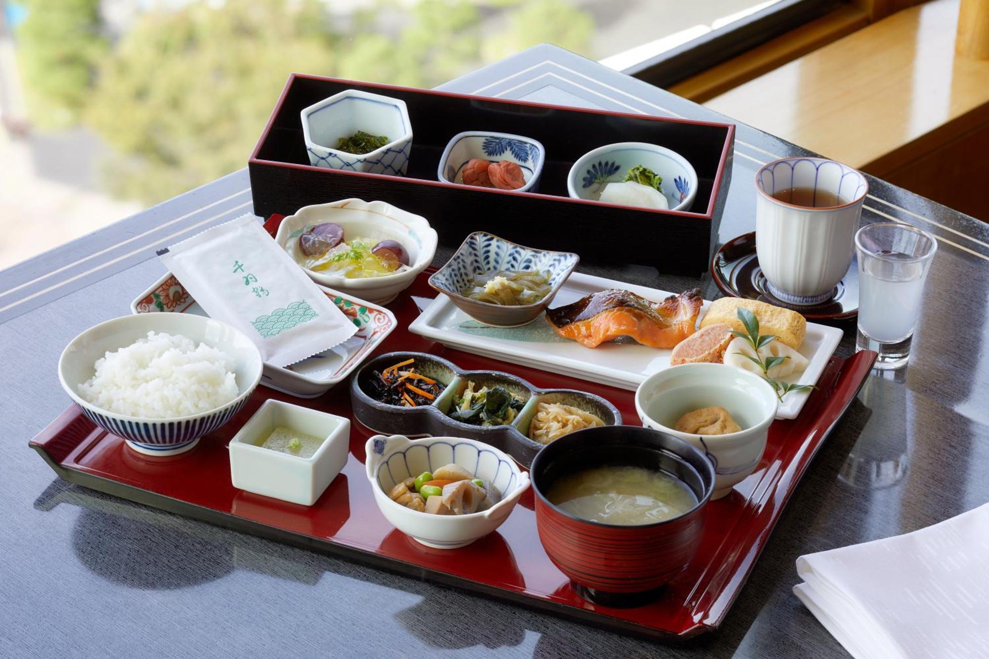 Hotel New Otani Hakata Fukuoka  Exteriör bild A Japanese breakfast